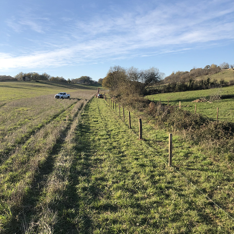 Clôture en construction