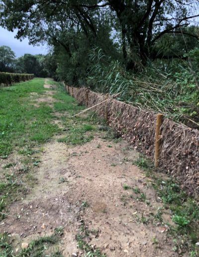 Clôture après une crue de 1,80m